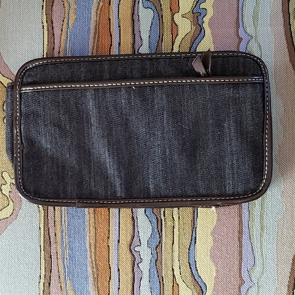 Thirty One Dark Denim Clutch Pouch Bag